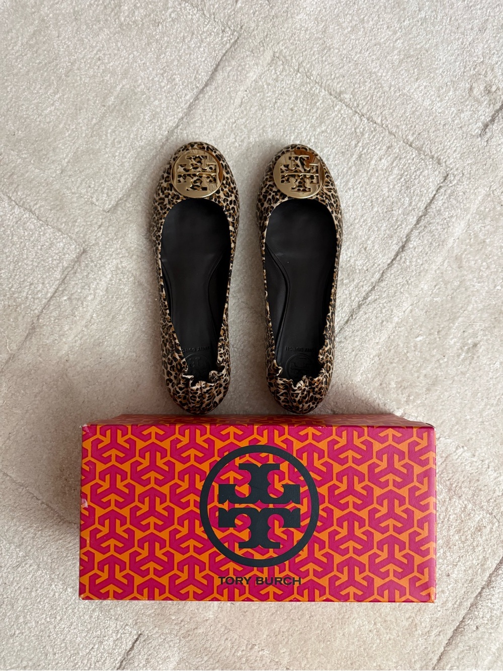 Tory Burch Leopard-Print Reva Ballet Flats